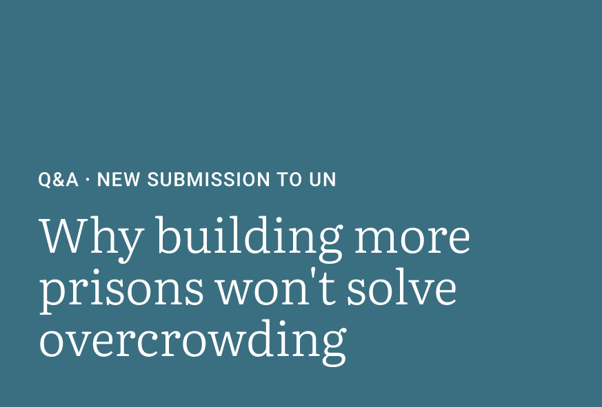 Why building more prisons won't solve overcrowding